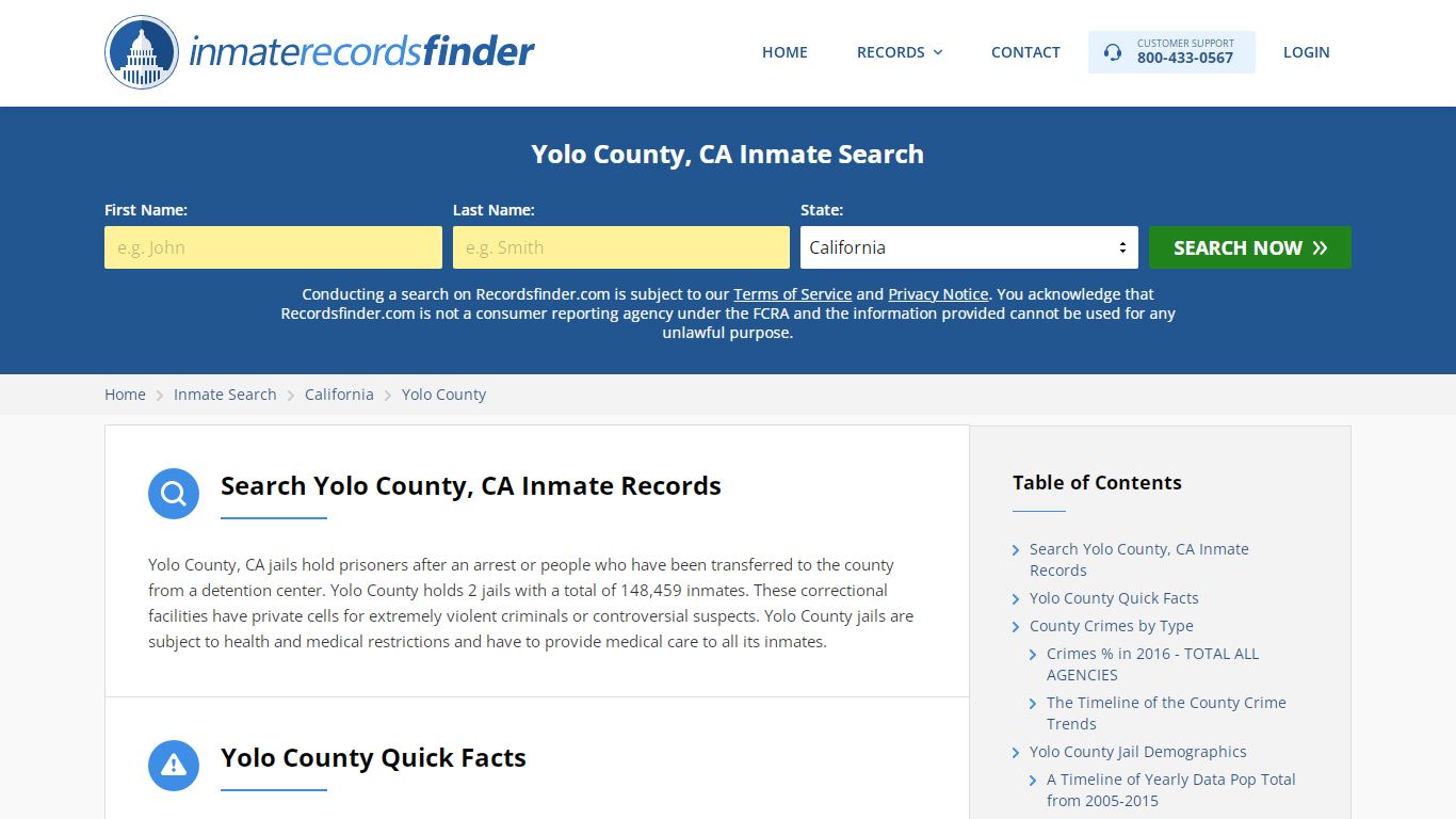 Yolo County, CA Inmate Lookup & Jail Records Online